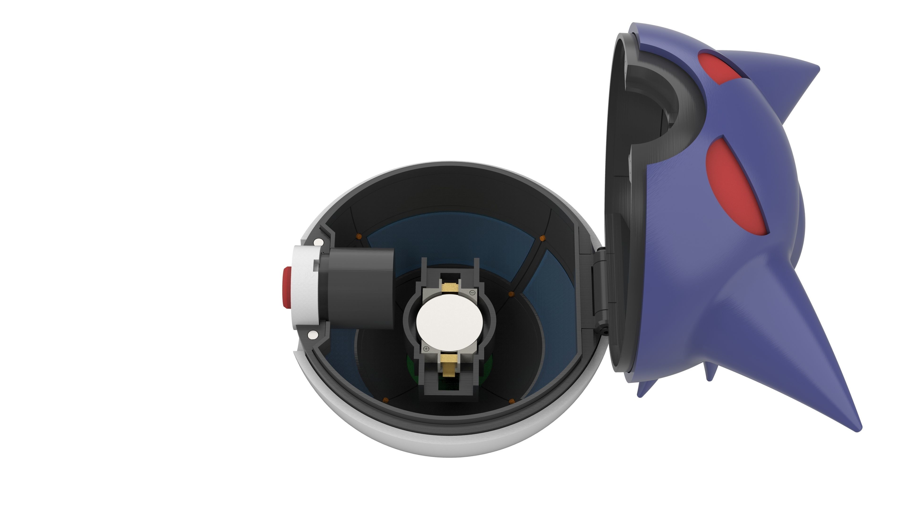 Gengar PokeBall - Printable model - STL CAD Bundle - Commercial 3D print model_8