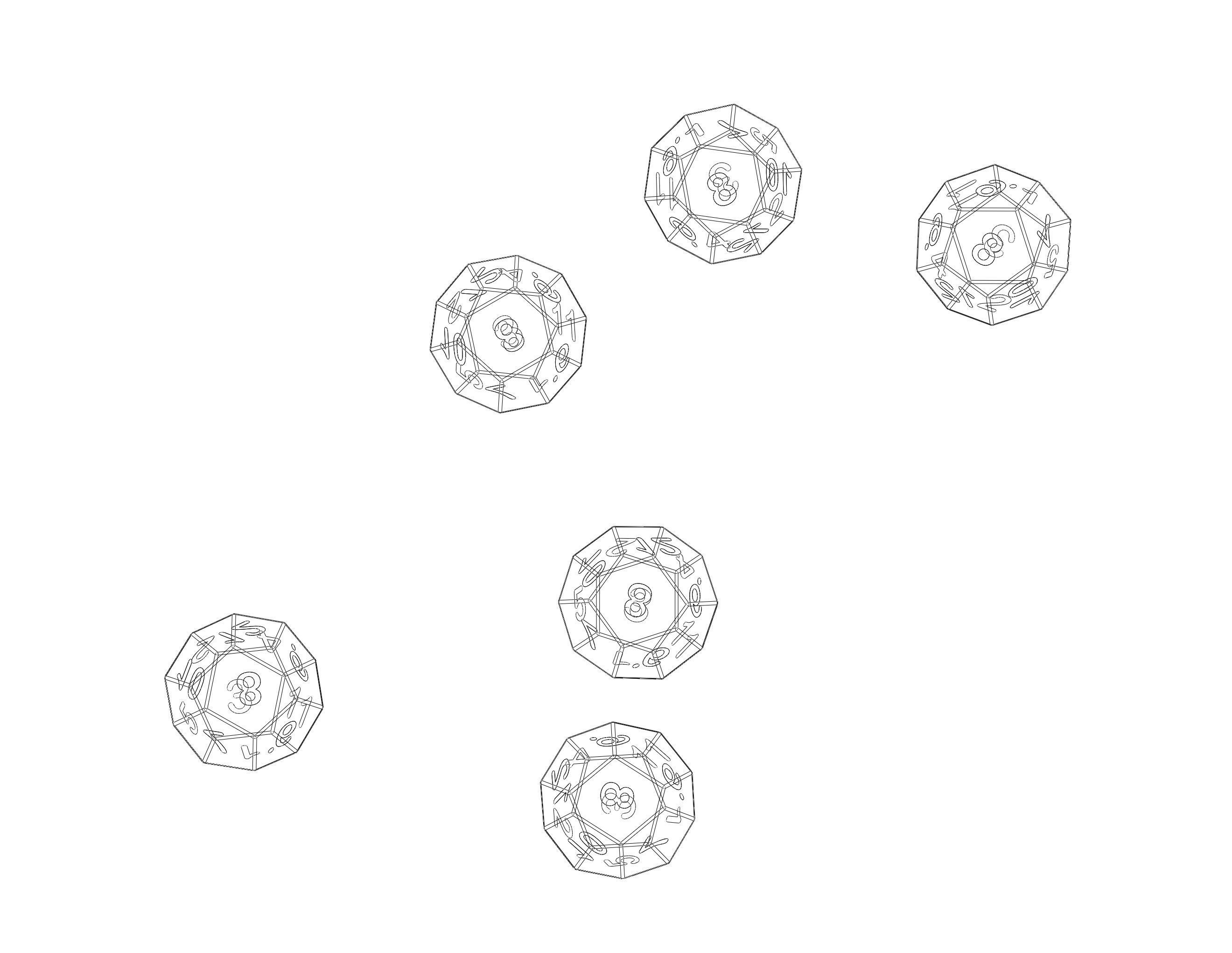 12 Sided Game Dice 6 Colors 3D print model_40