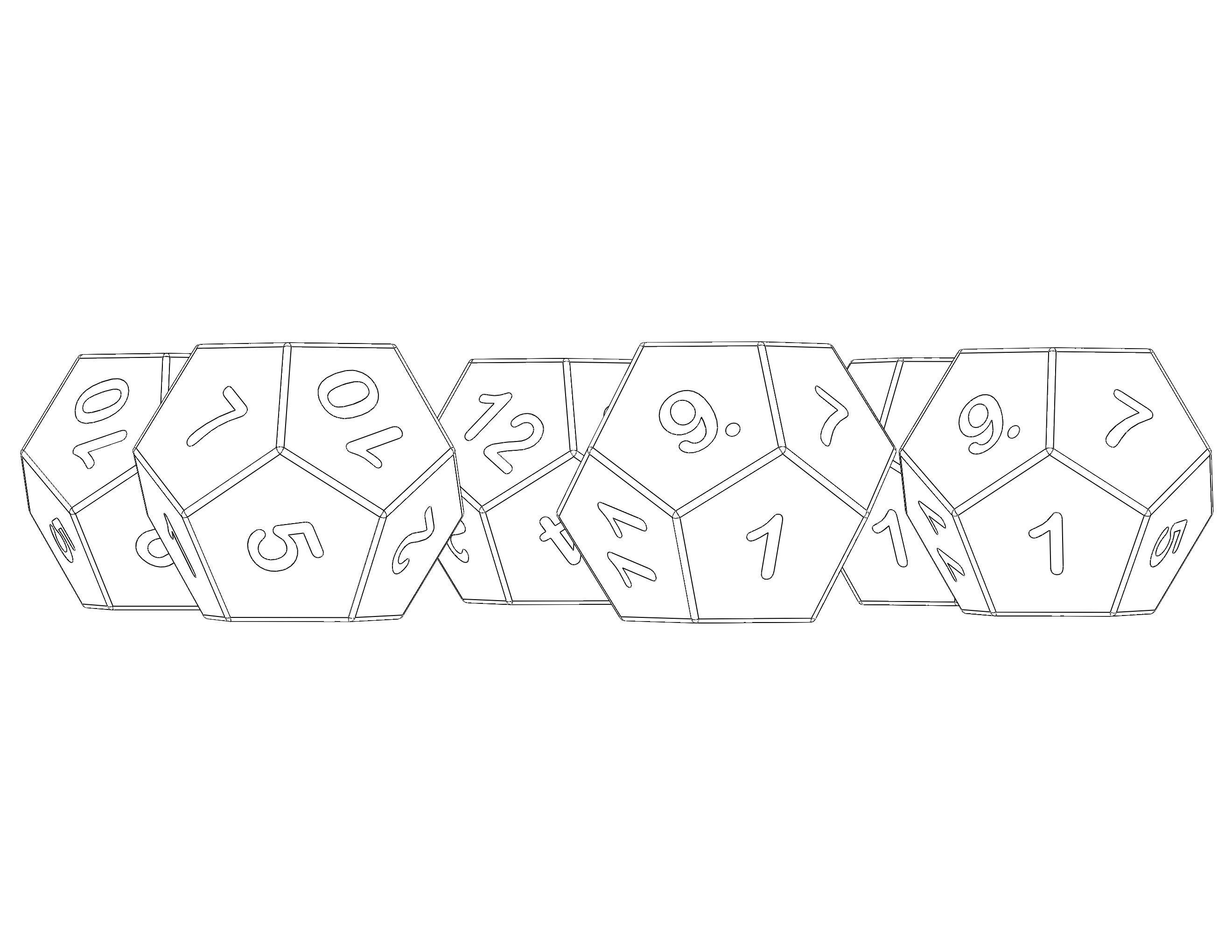 12 Sided Game Dice 6 Colors 3D print model_22