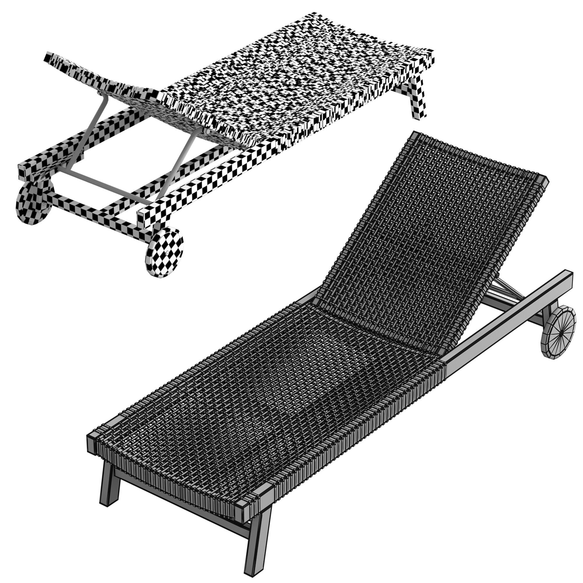 Globewest Hamptons Sunbed 3D model_6