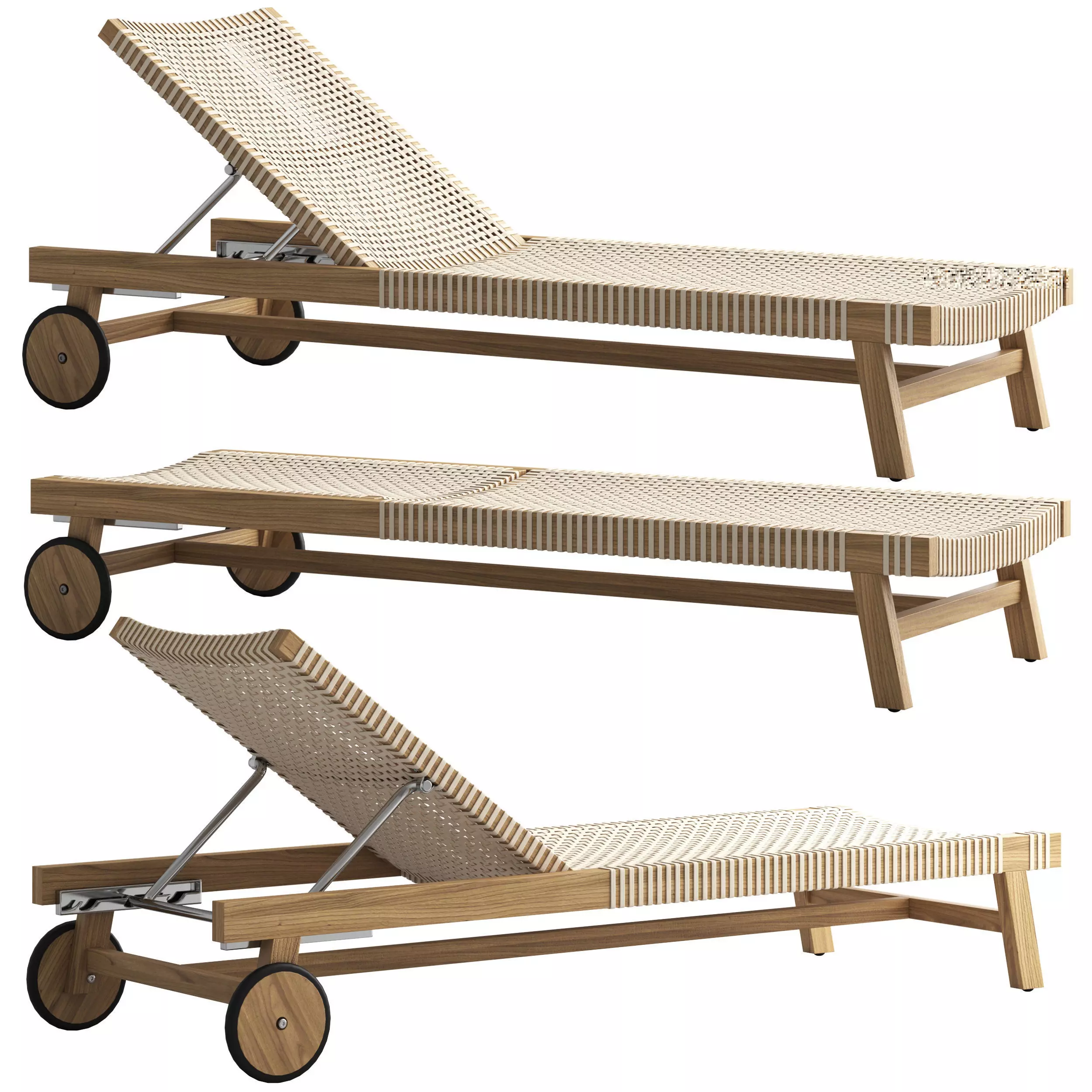 Globewest Hamptons Sunbed 3D model_0