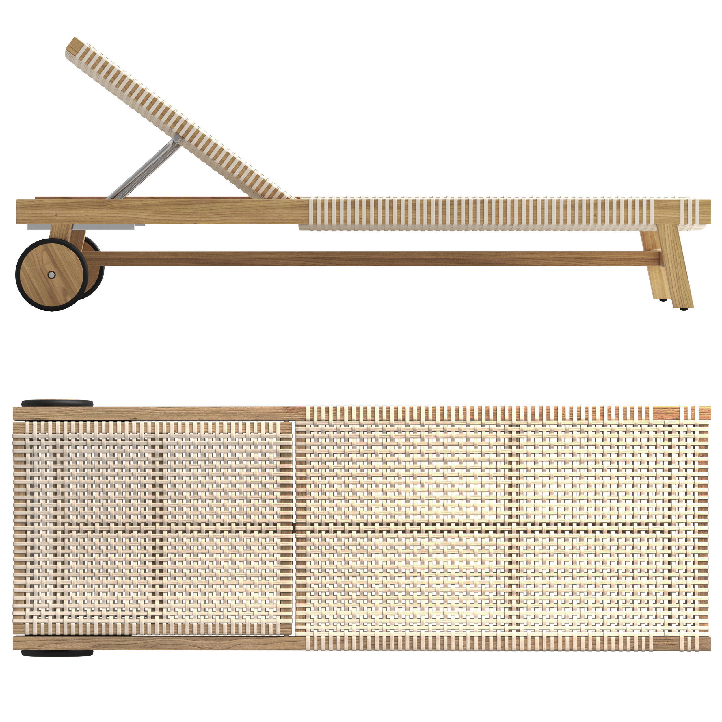 Globewest Hamptons Sunbed 3D model_2