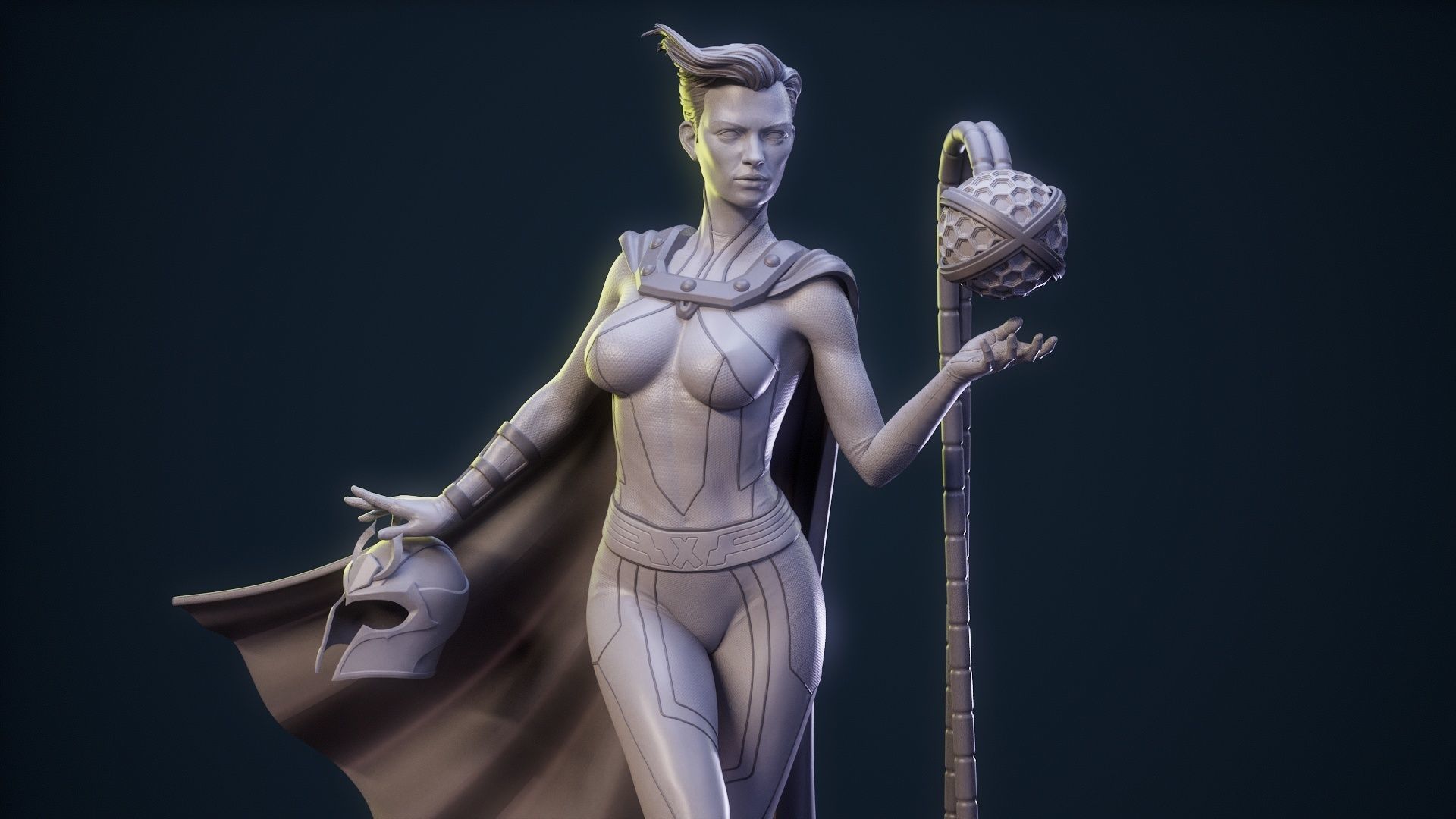 Magneto Female version high detailed 3D print model_55