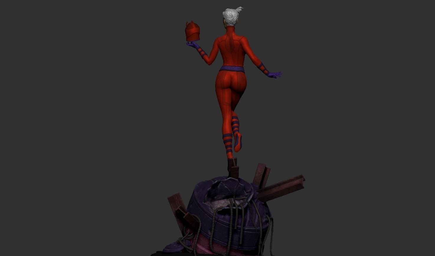 Magneto Female version high detailed 3D print model_63