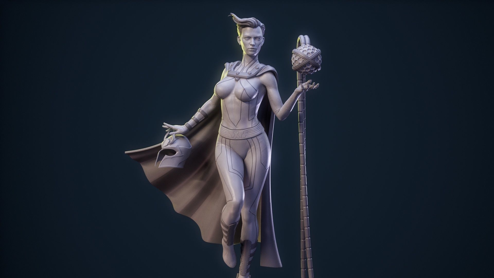 Magneto Female version high detailed 3D print model_56