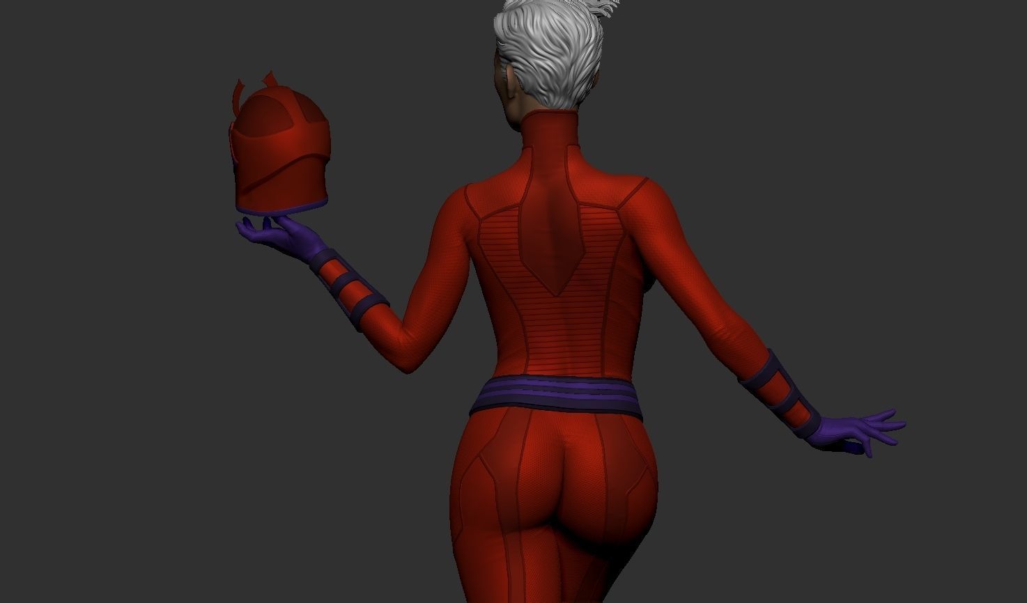 Magneto Female version high detailed 3D print model_70
