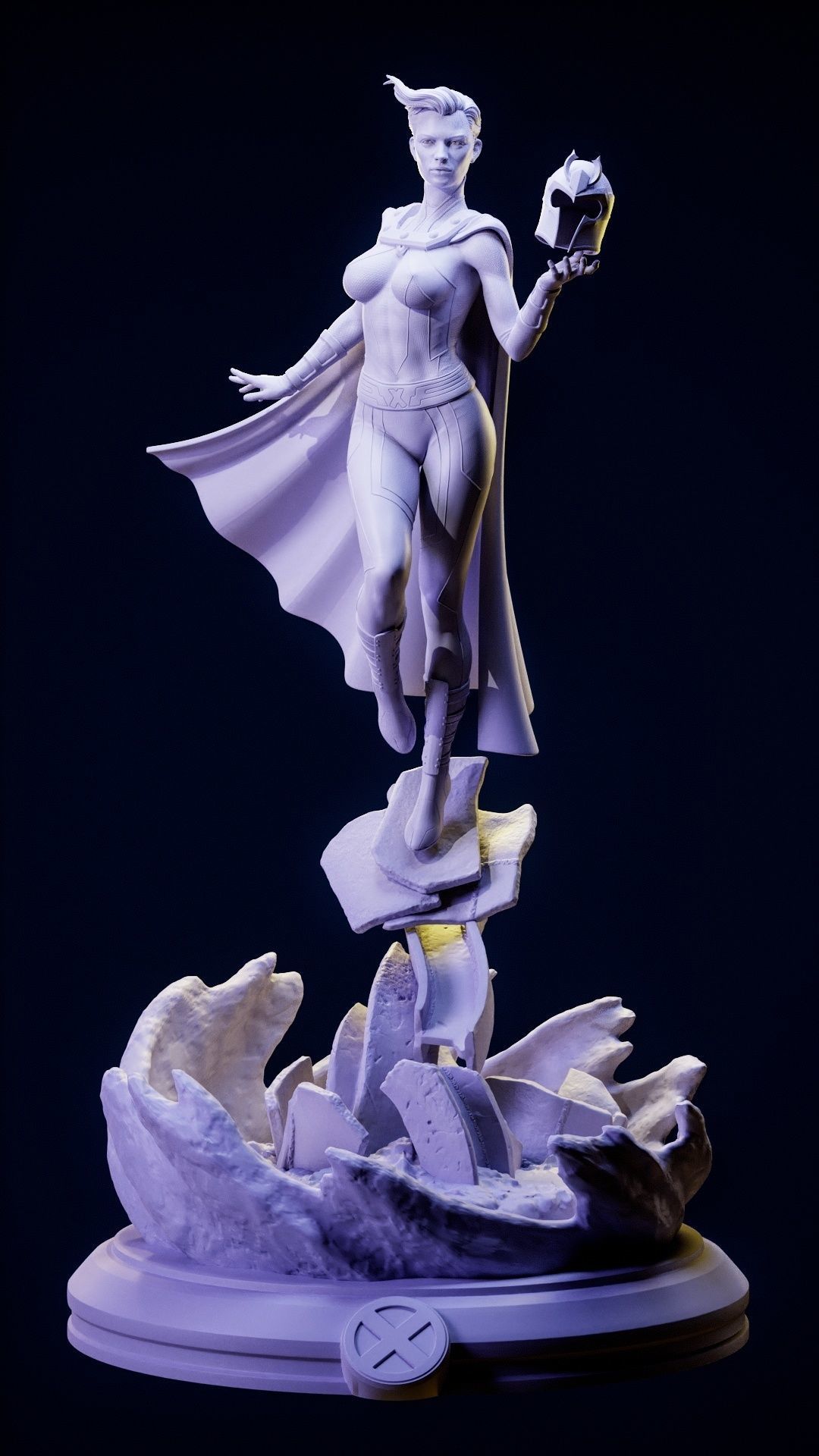 Magneto Female version high detailed 3D print model_69