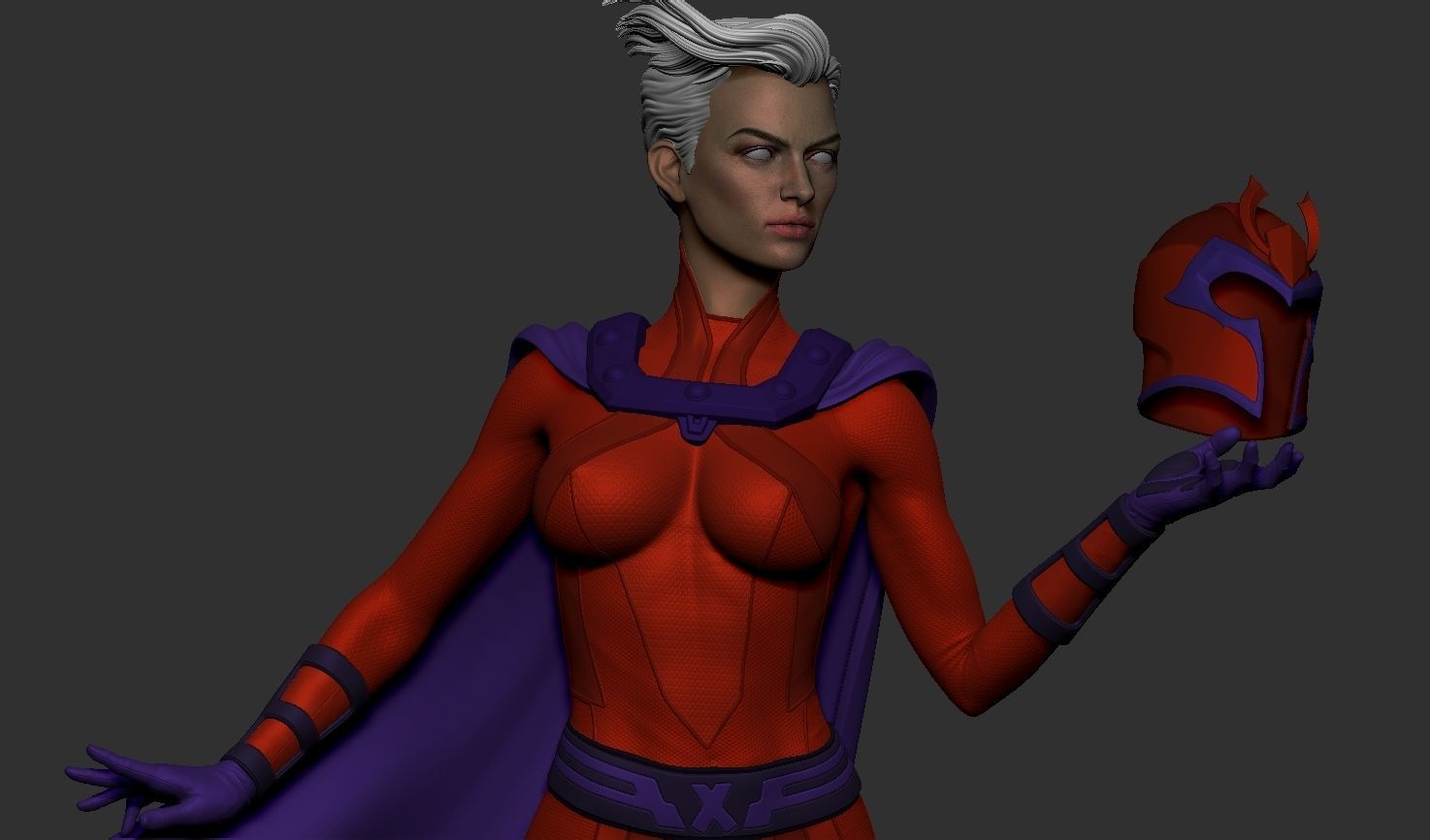 Magneto Female version high detailed 3D print model_68