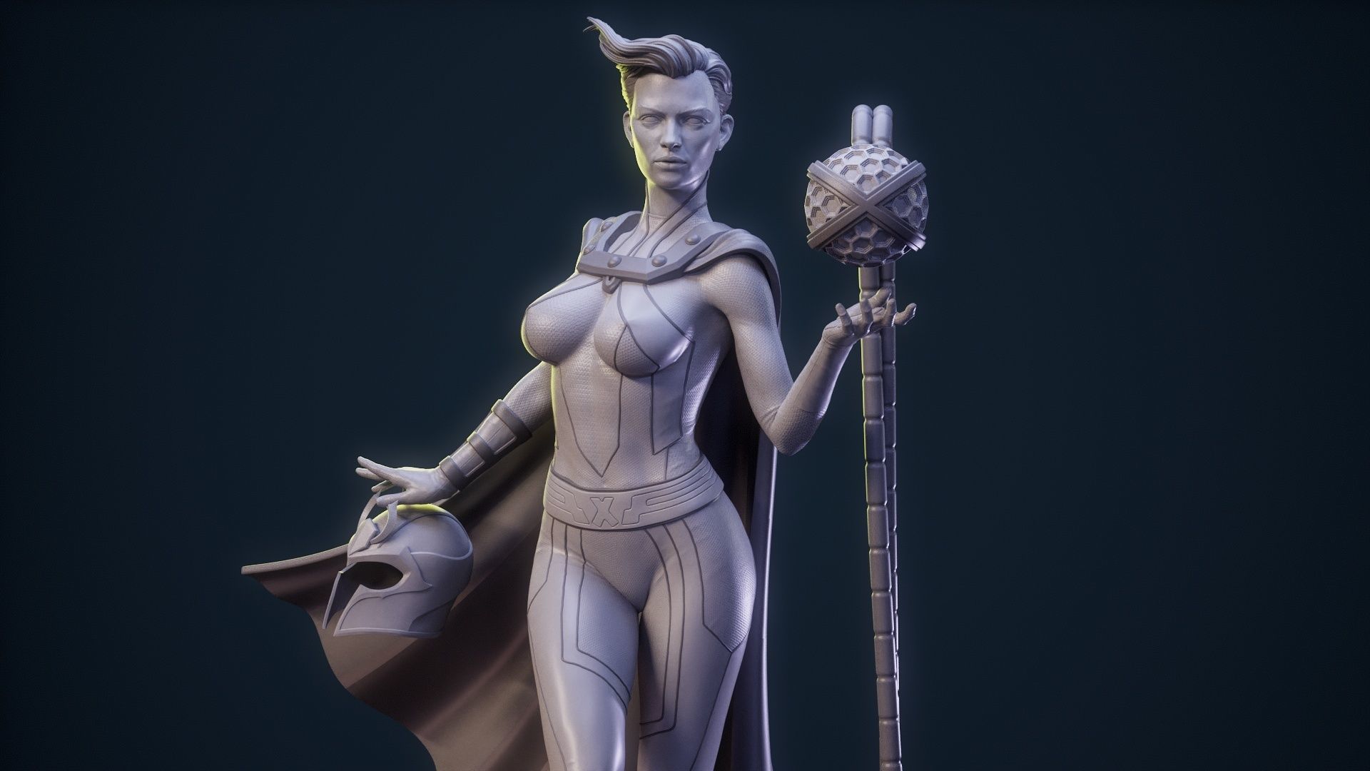 Magneto Female version high detailed 3D print model_54