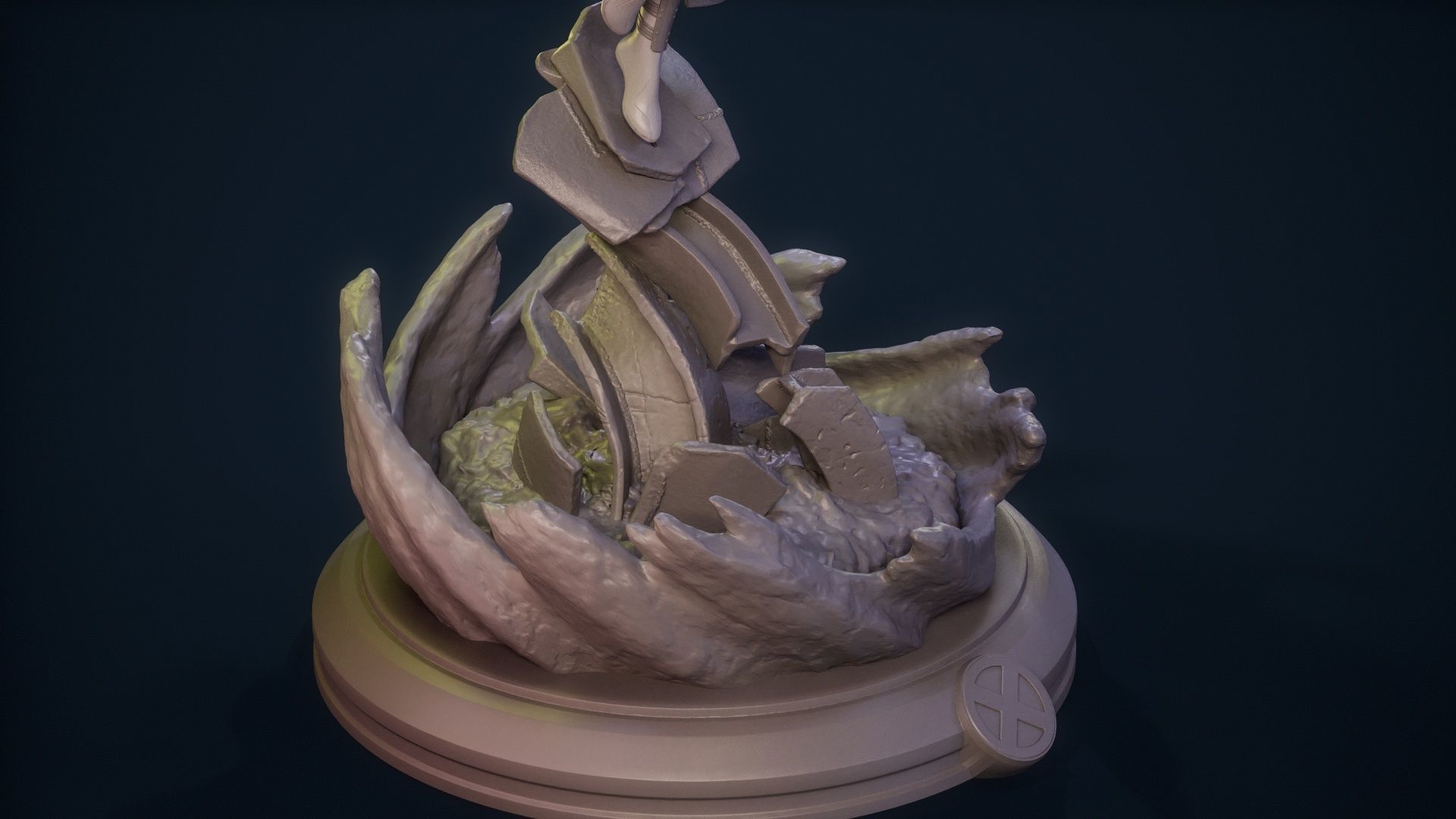 Magneto Female version high detailed 3D print model_40