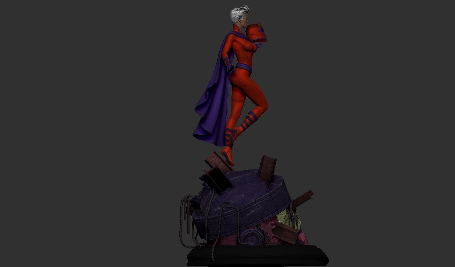 Magneto Female version high detailed 3D print model_66