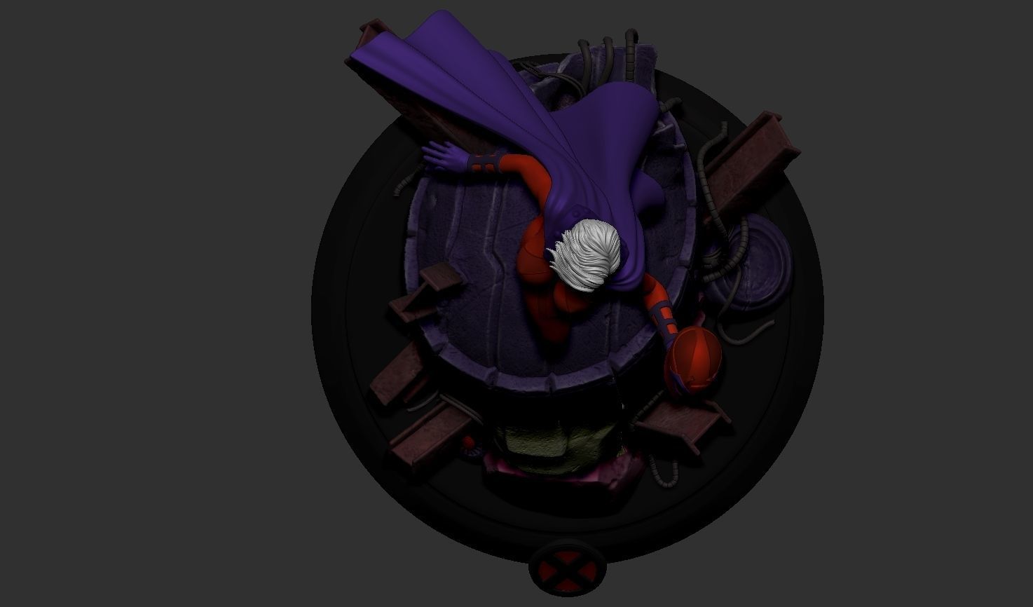 Magneto Female version high detailed 3D print model_67