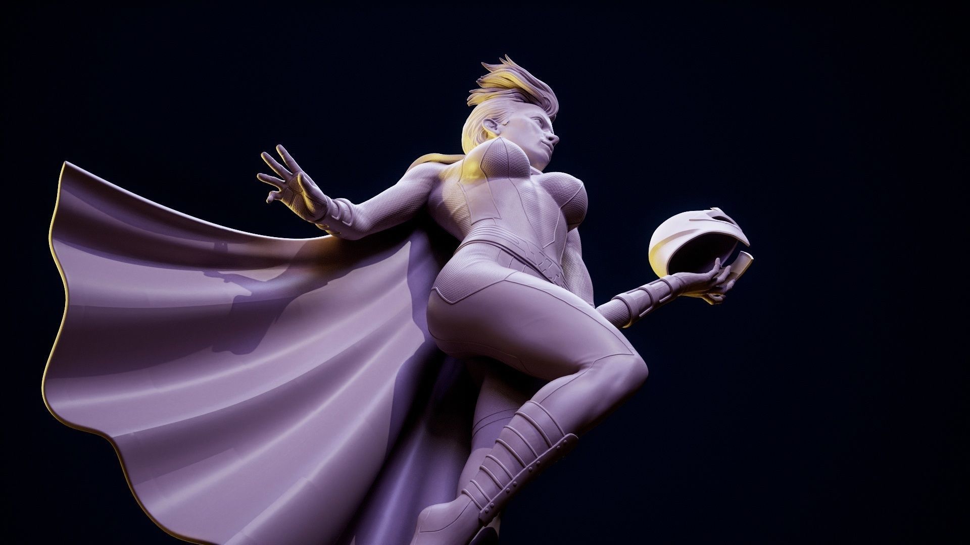 Magneto Female version high detailed 3D print model_25