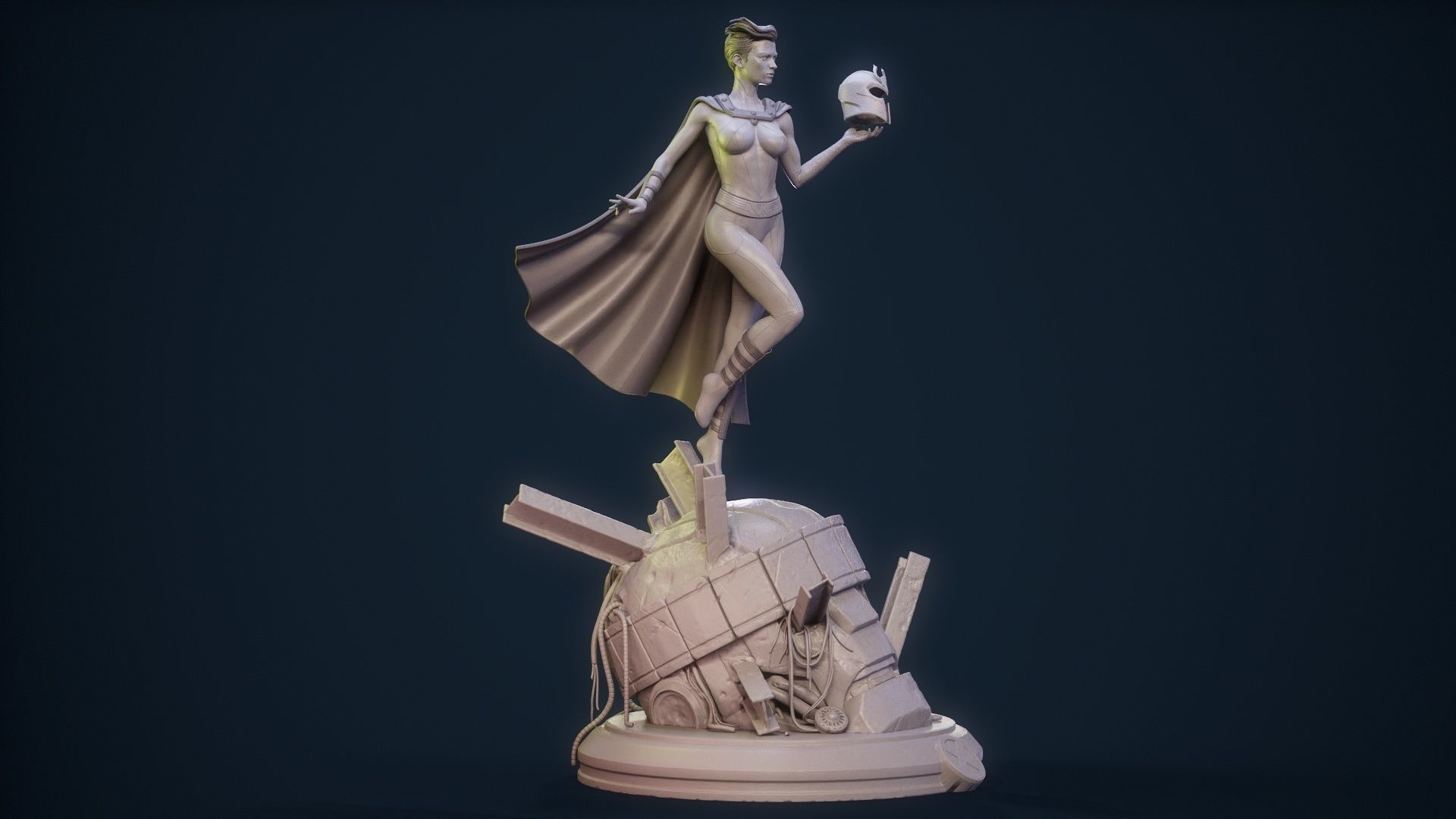 Magneto Female version high detailed 3D print model_34