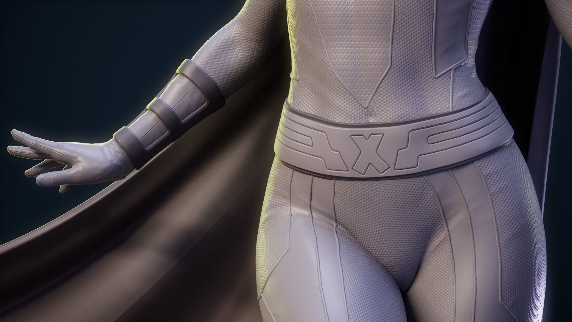 Magneto Female version high detailed 3D print model_33