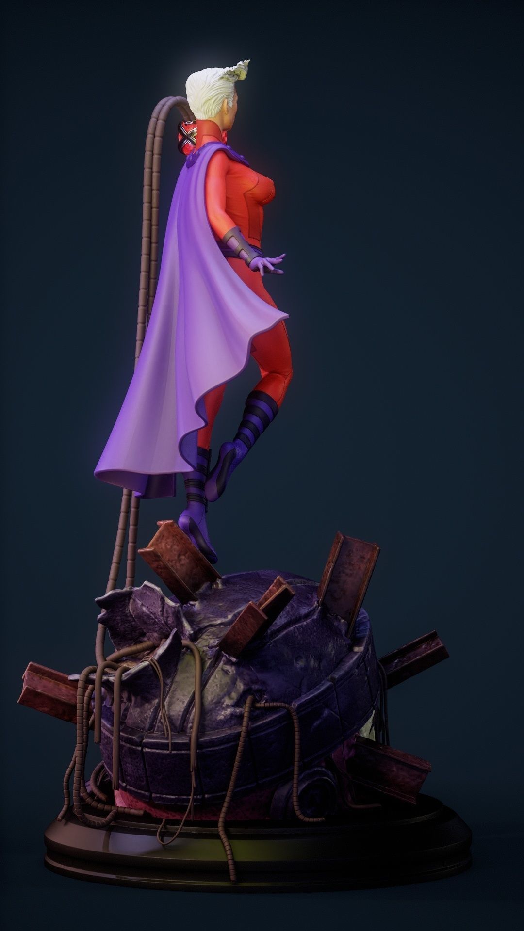 Magneto Female version high detailed 3D print model_23