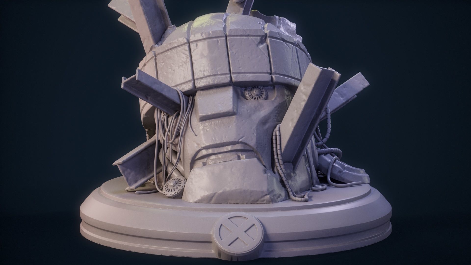 Magneto Female version high detailed 3D print model_35