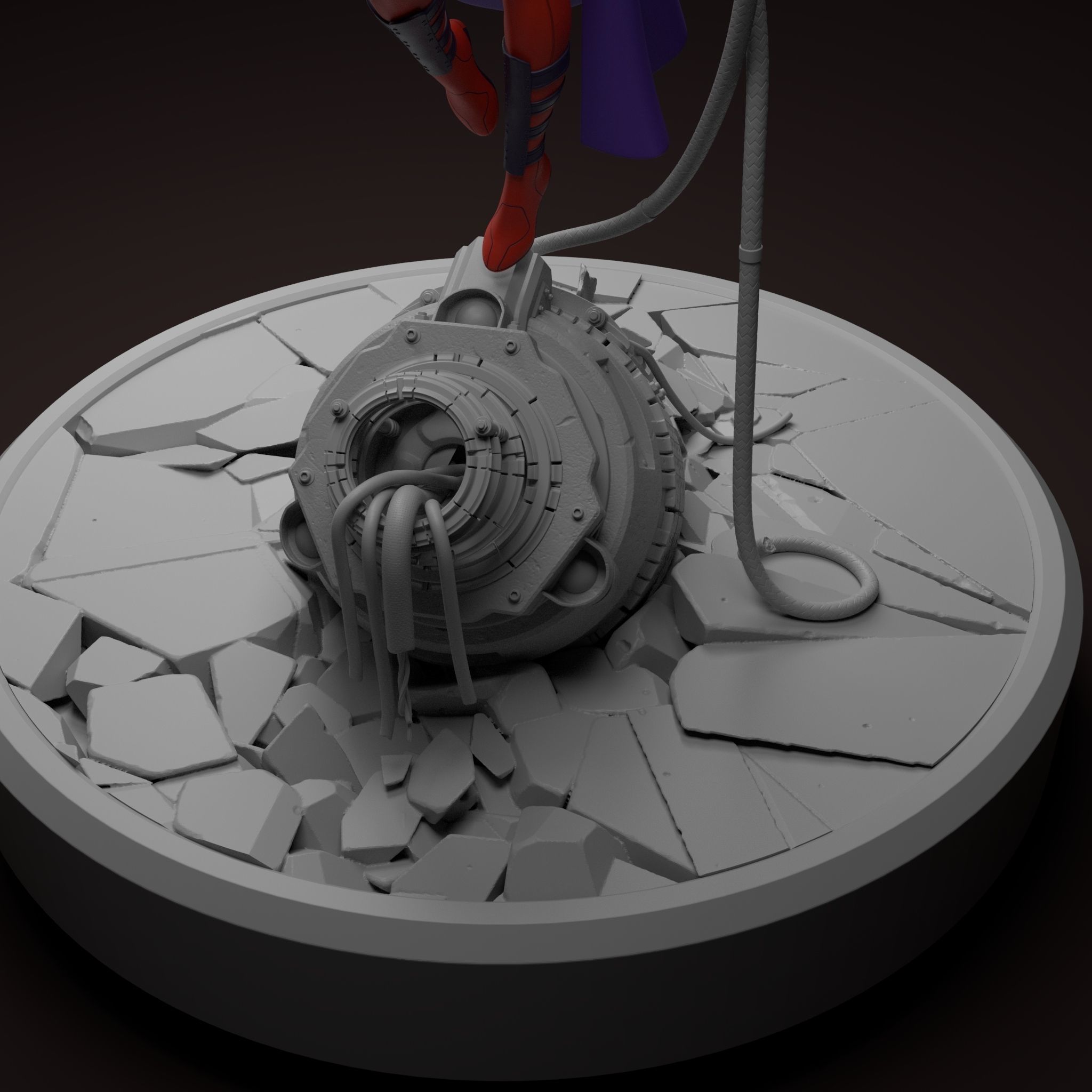Magneto Female version high detailed 3D print model_18
