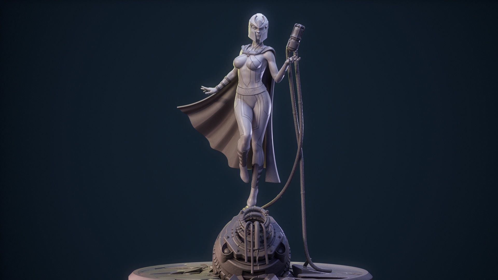 Magneto Female version high detailed 3D print model_46