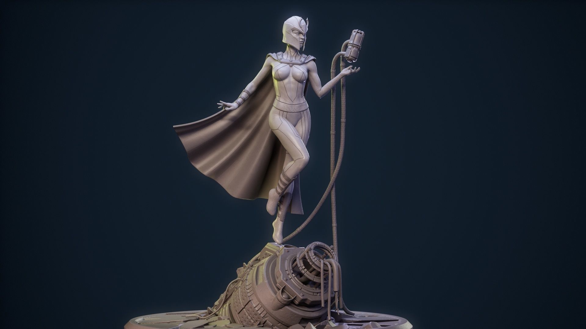 Magneto Female version high detailed 3D print model_45