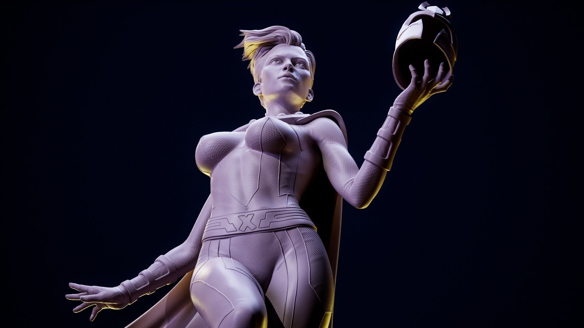 Magneto Female version high detailed 3D print model_26