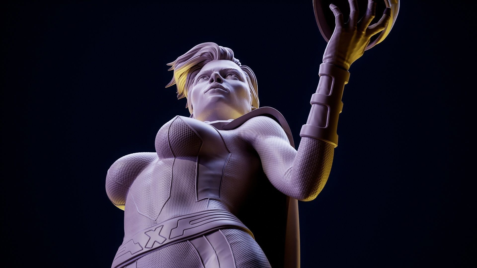 Magneto Female version high detailed 3D print model_14