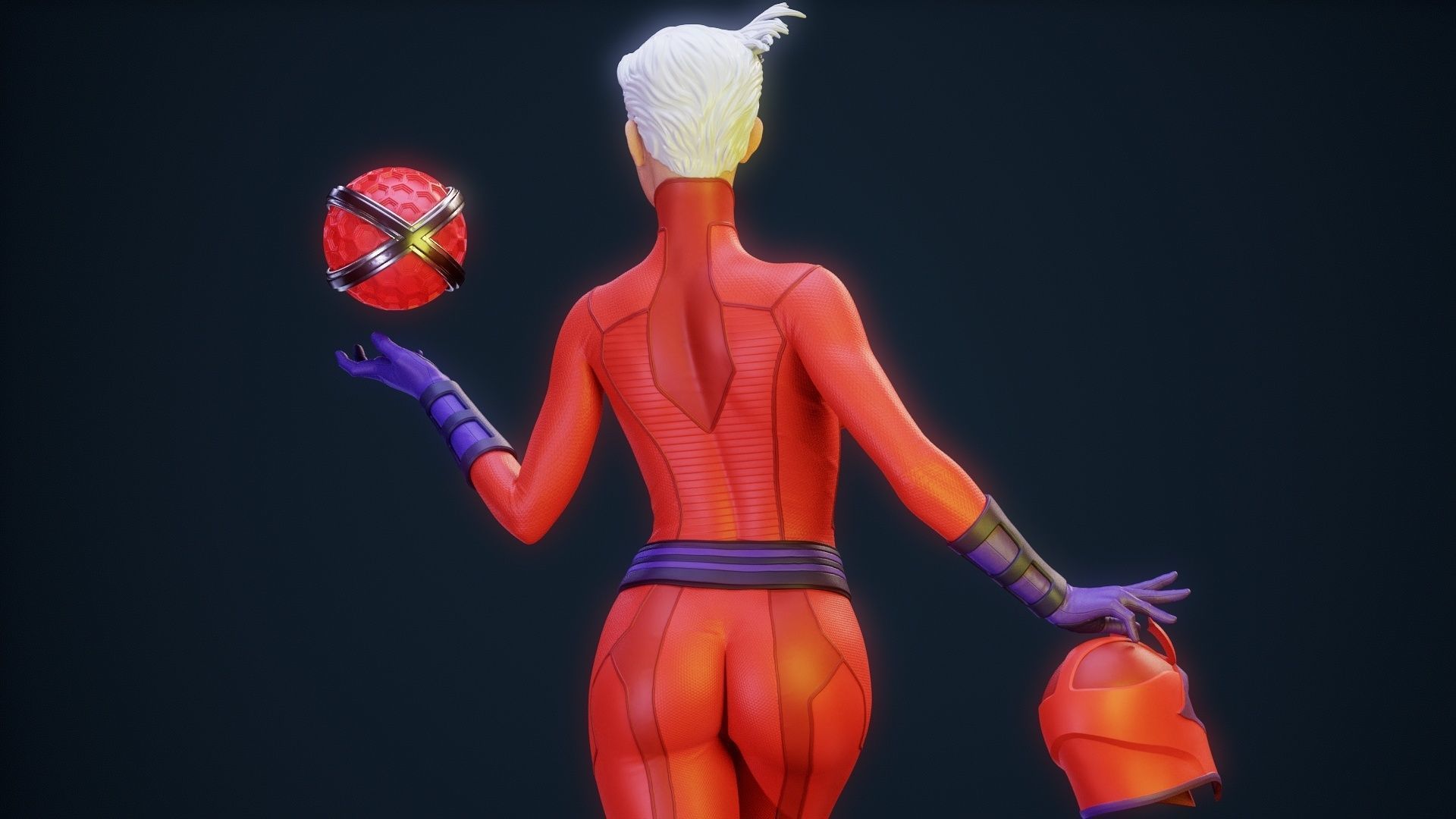 Magneto Female version high detailed 3D print model_29