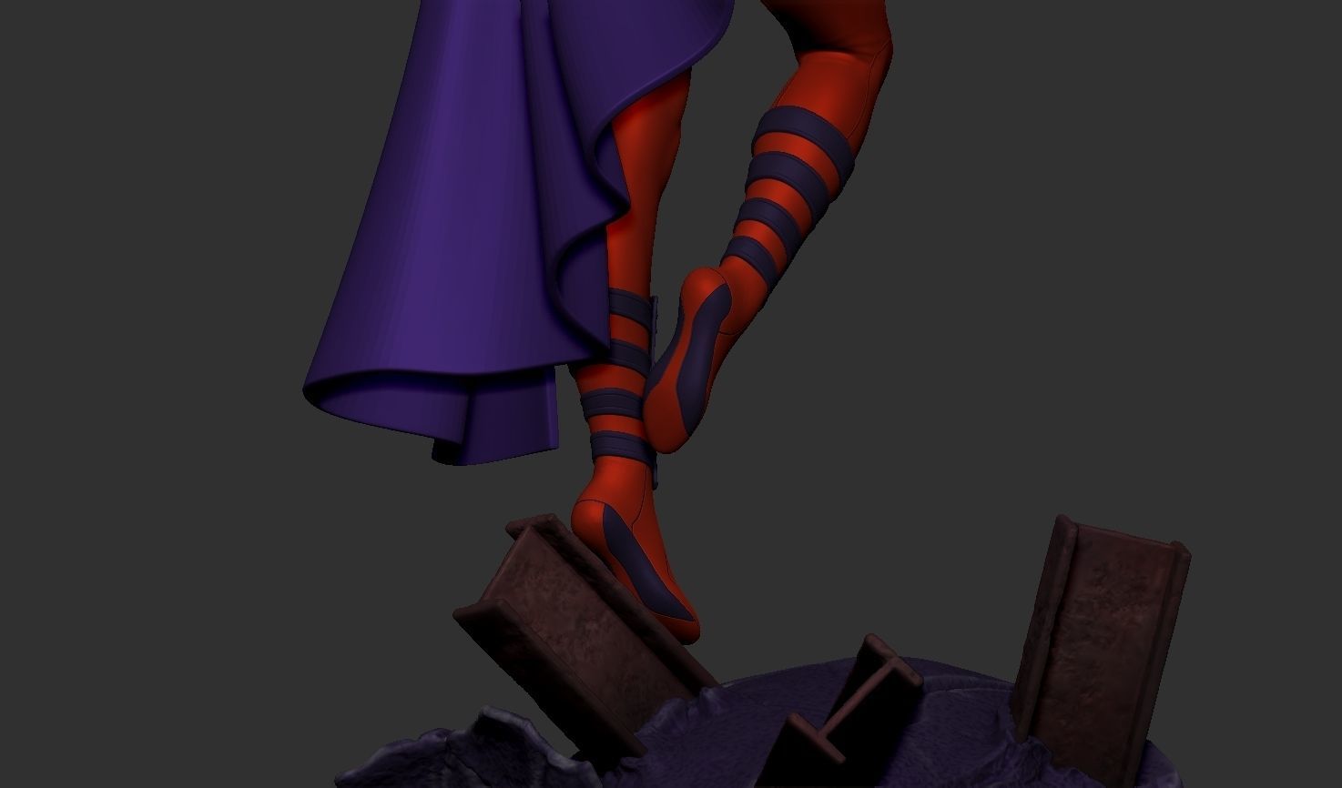 Magneto Female version high detailed 3D print model_65