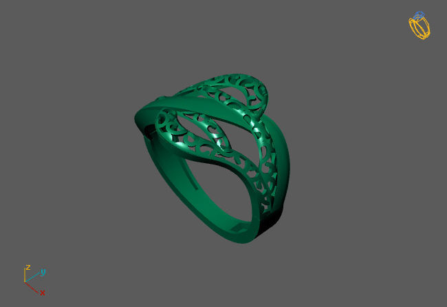 Fancy Womens Rings Plain Rings Ready STL 3DM Models Rings 3D print model_2
