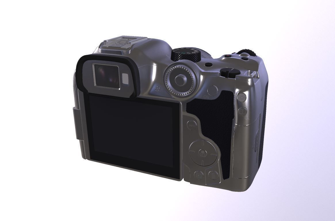 Canon EOS R7 Mirrorless Camera Low-poly 3D model_7