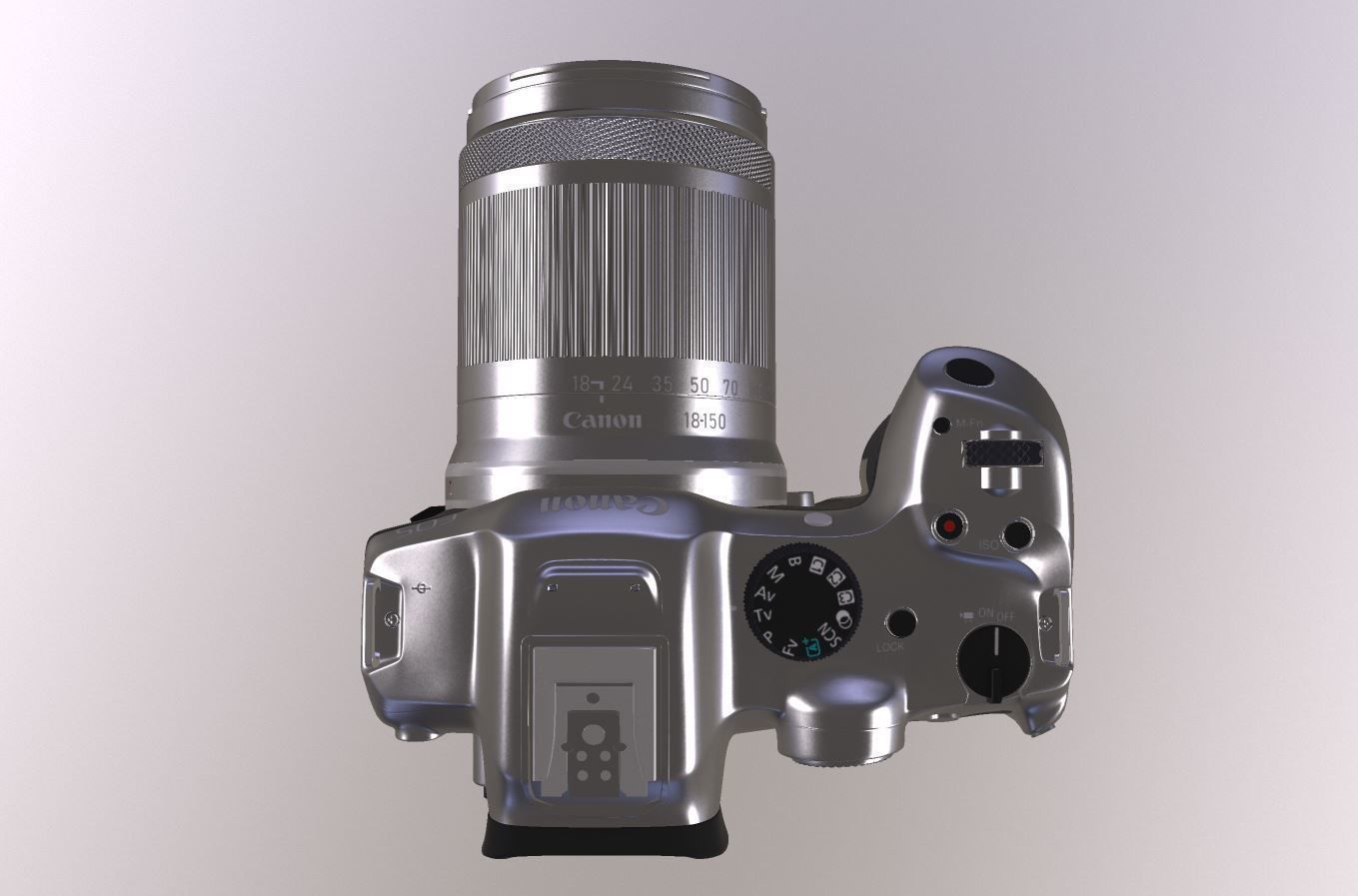 Canon EOS R7 Mirrorless Camera Low-poly 3D model_8