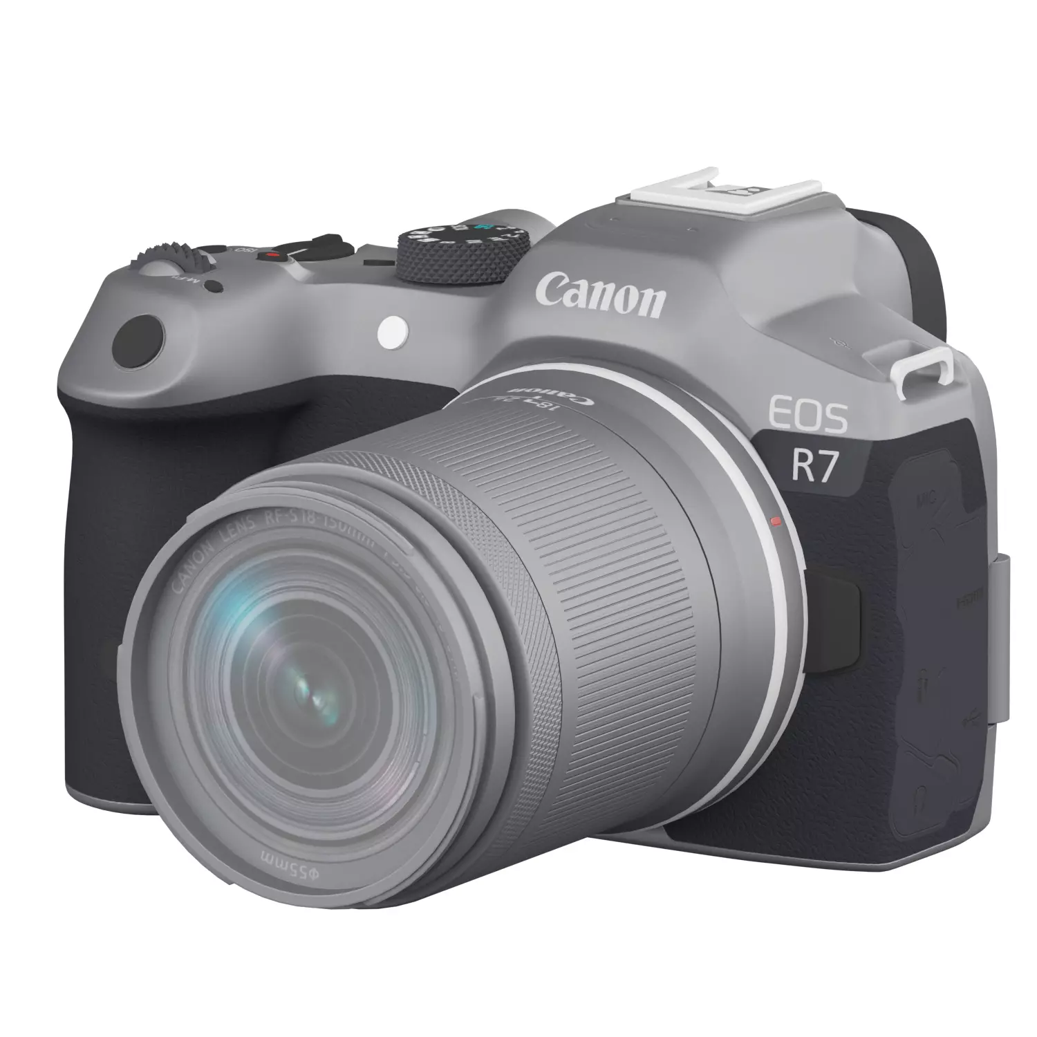 Canon EOS R7 Mirrorless Camera Low-poly 3D model_0