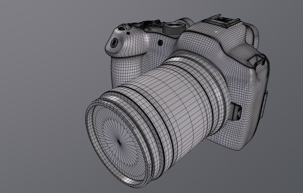 Canon EOS R7 Mirrorless Camera Low-poly 3D model_12