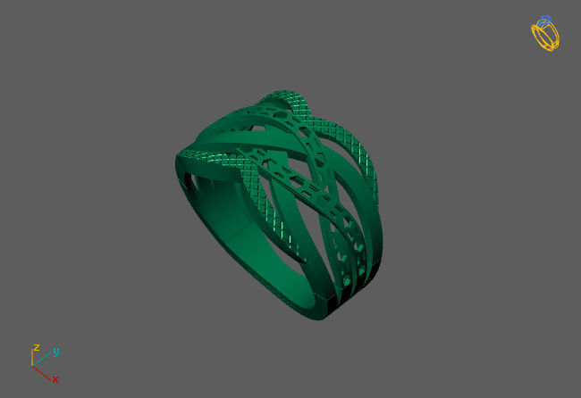 Fancy Womens Rings Plain Rings Ready STL 3DM Models Rings 3D print model_2