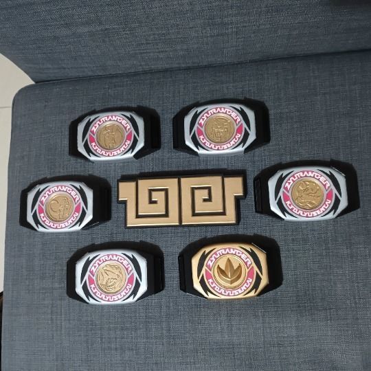 ALL 7 MMPR Mighty Morphin Power Rangers Morpher Buckle 3D file 3D print model_2