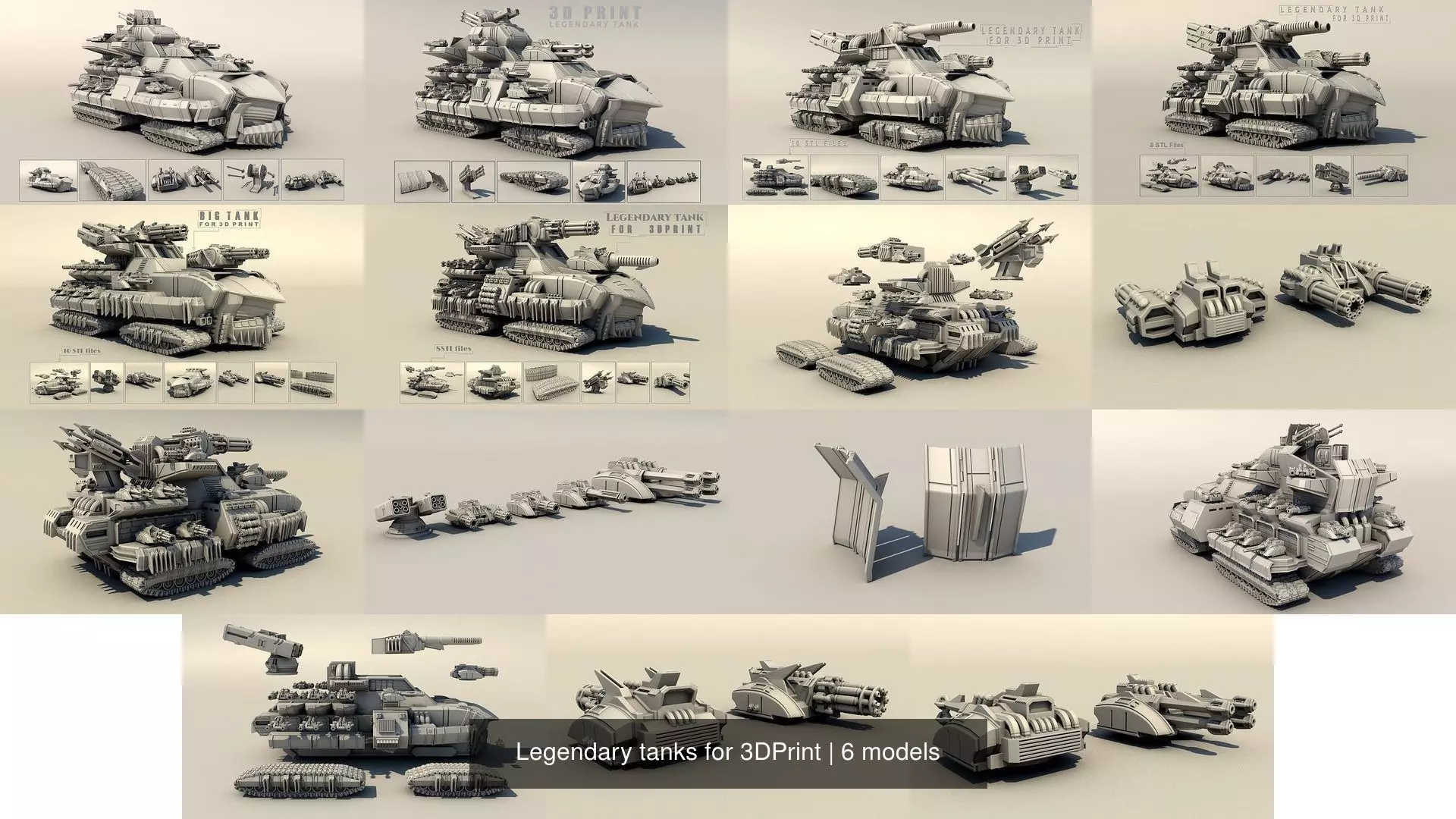 Legendary tanks for 3DPrint 3D Model Collection_0