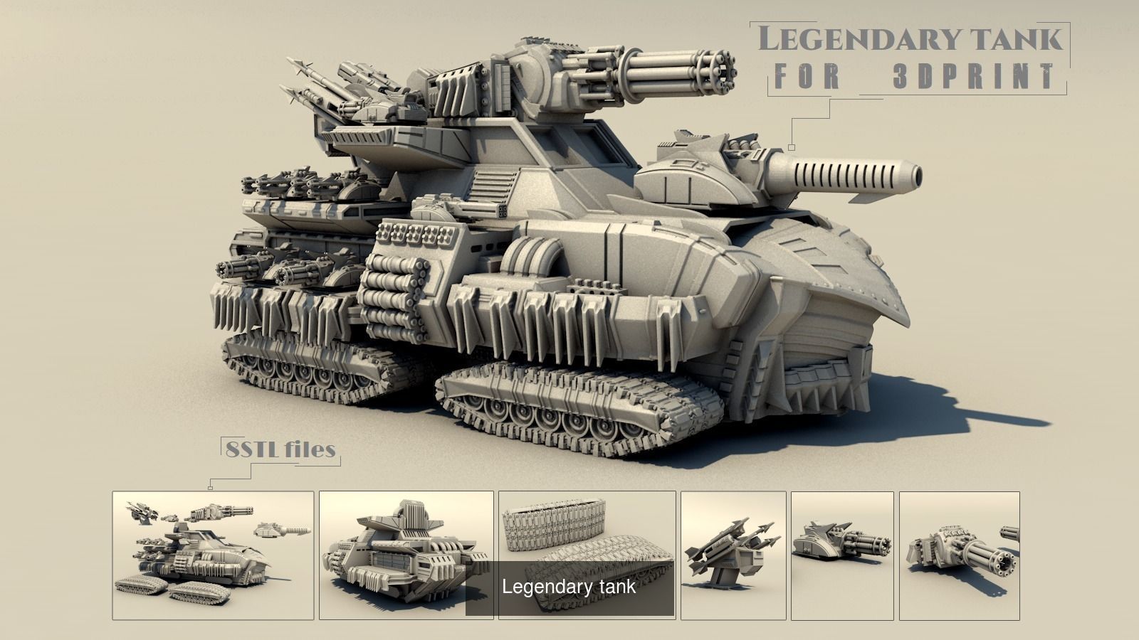 Legendary tanks for 3DPrint 3D Model Collection_6
