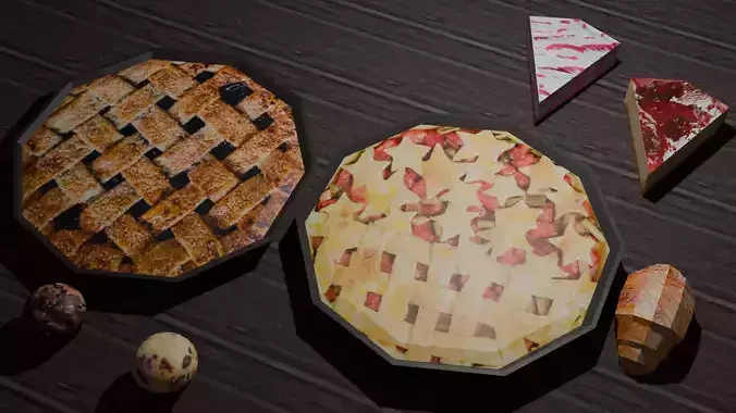 Dessert Lowpoly 3D Pack 1