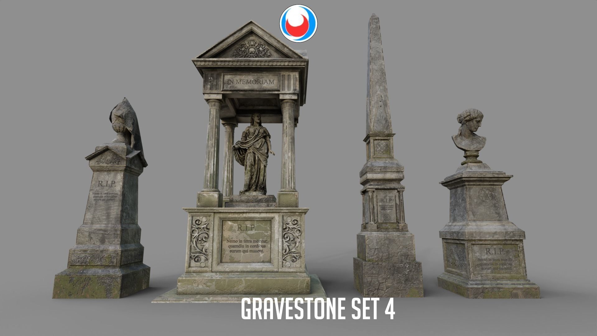 The Cemetery Pack Low-poly 3D model_57