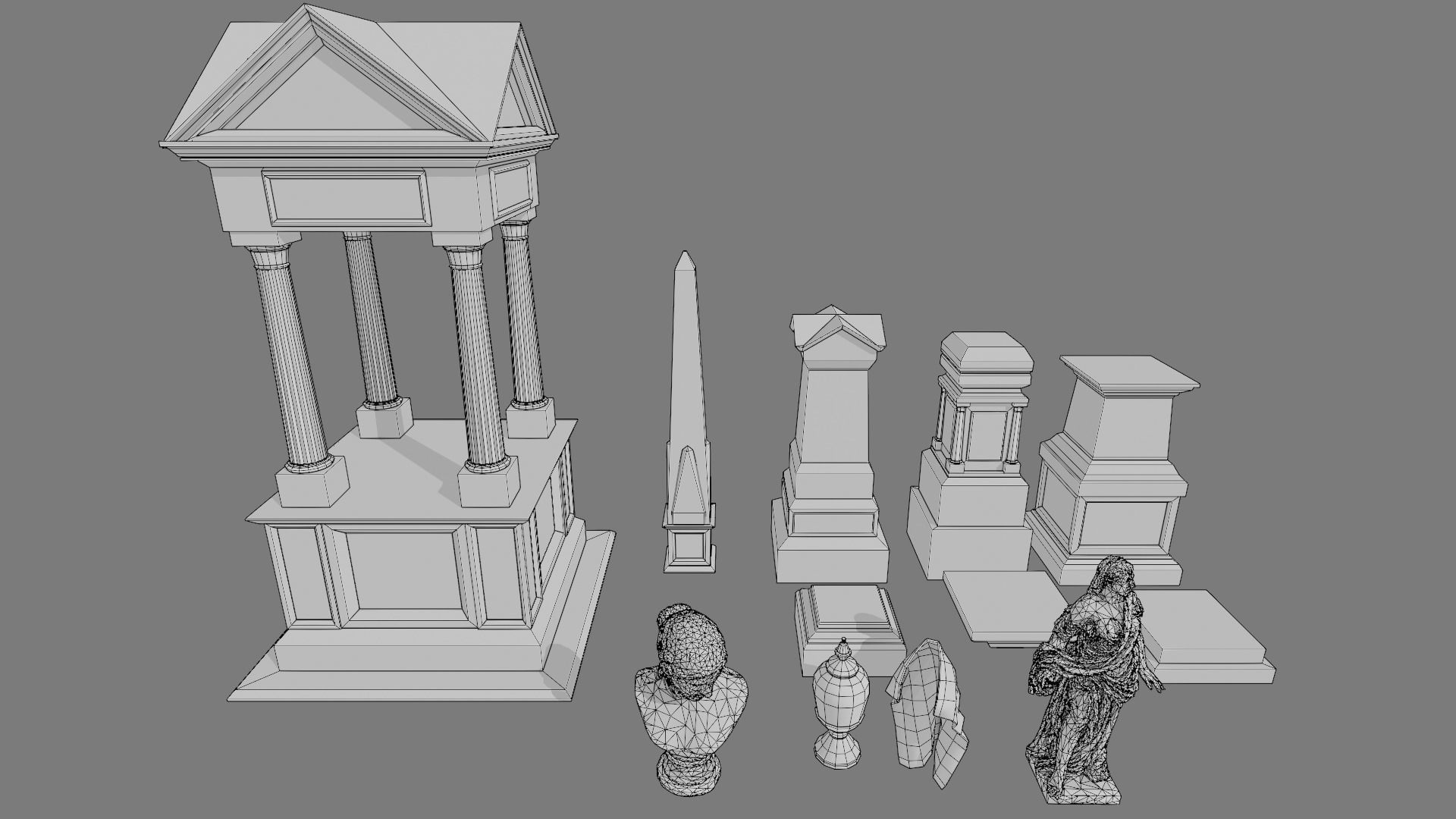 The Cemetery Pack Low-poly 3D model_59