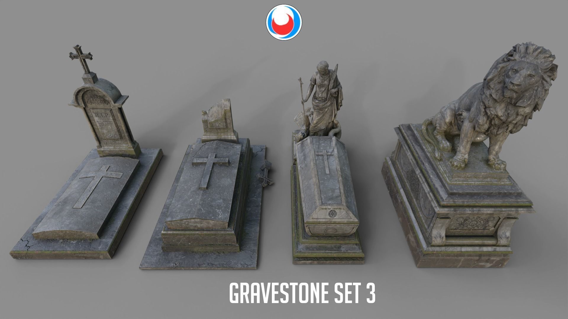 The Cemetery Pack Low-poly 3D model_52
