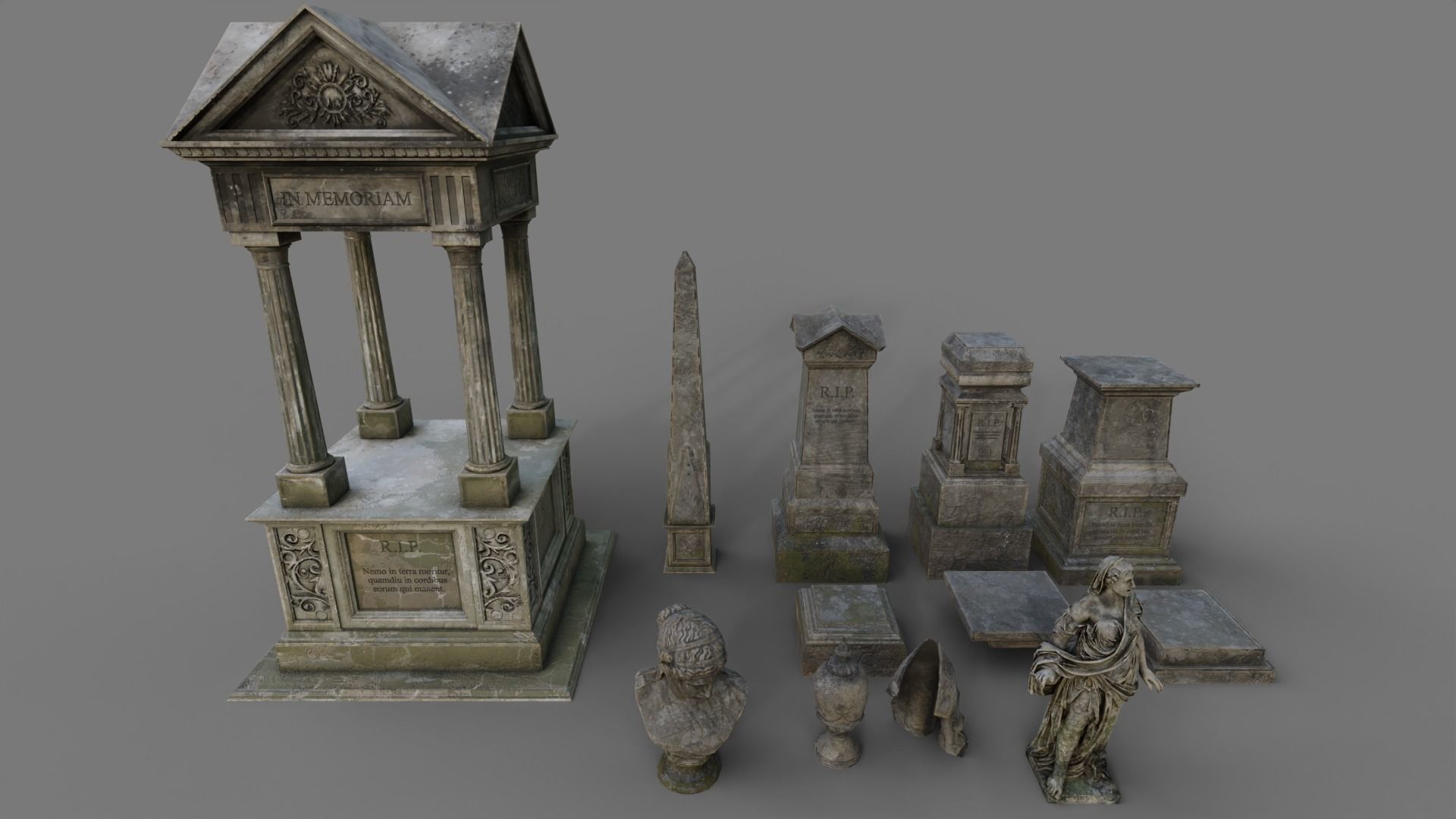 The Cemetery Pack Low-poly 3D model_58