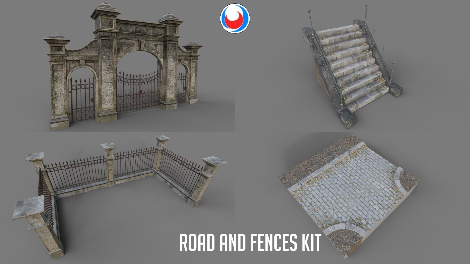 The Cemetery Pack Low-poly 3D model_62