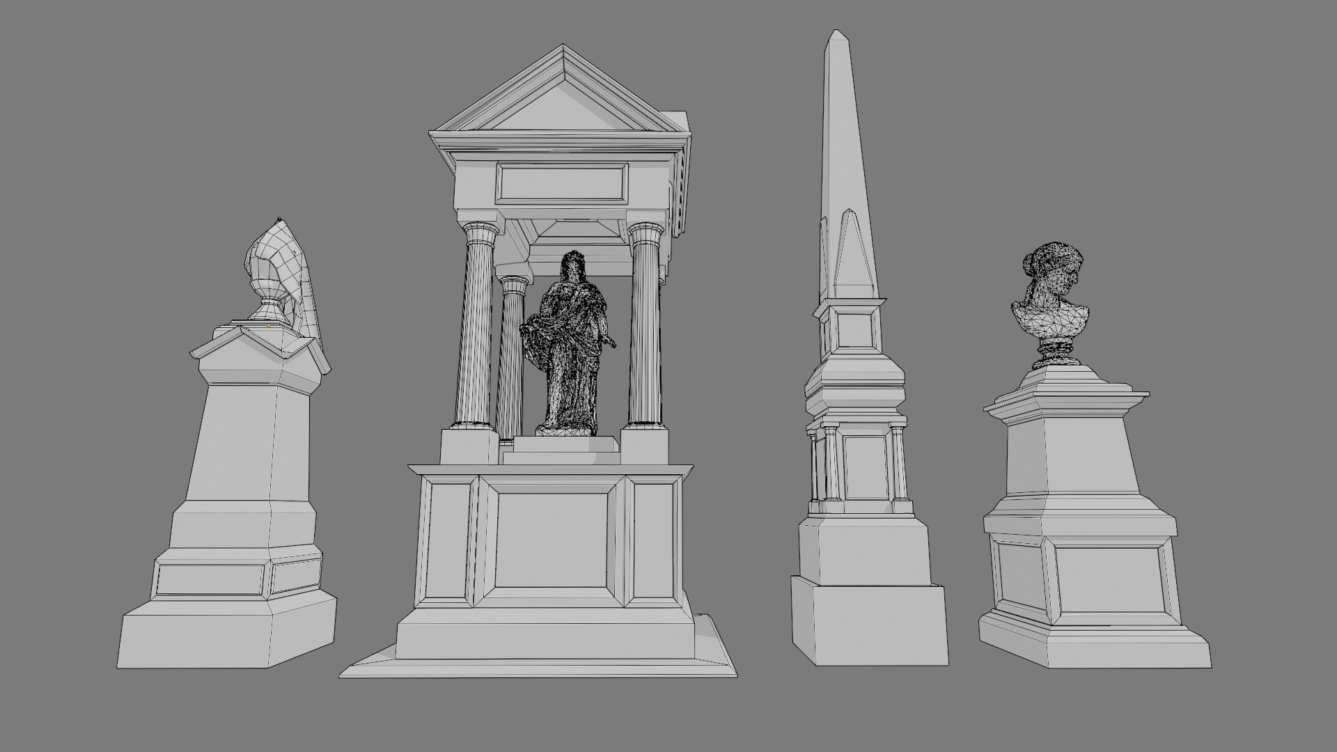 The Cemetery Pack Low-poly 3D model_61