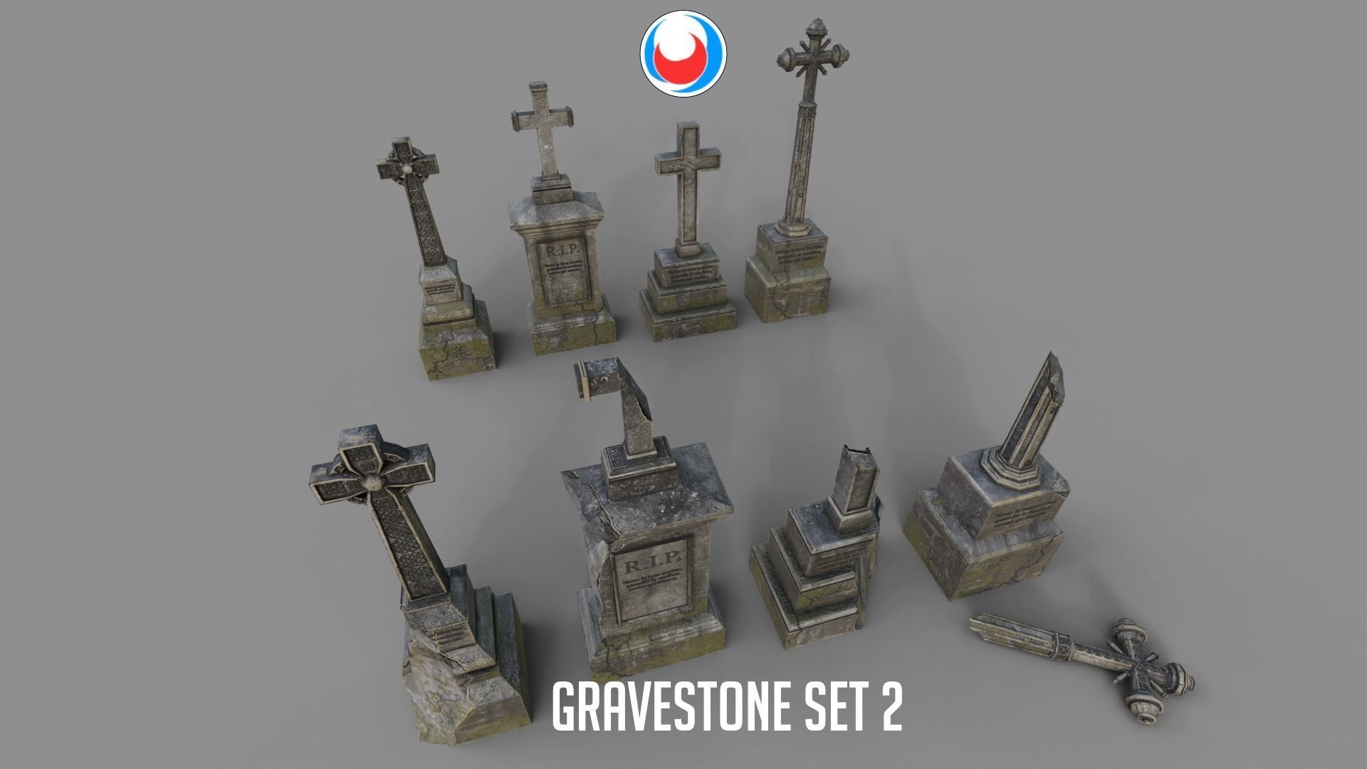 The Cemetery Pack Low-poly 3D model_49