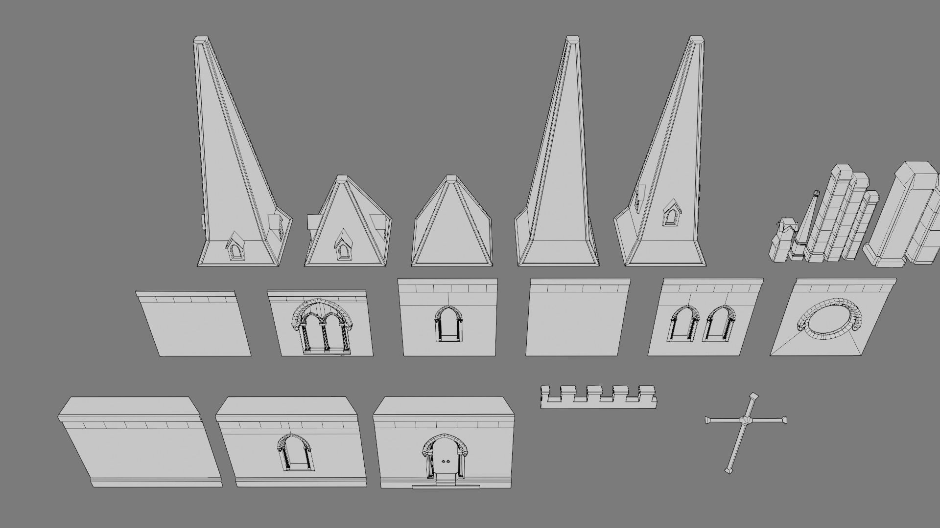The Cemetery Pack Low-poly 3D model_80
