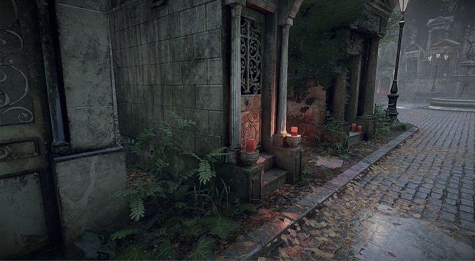 The Cemetery Pack Low-poly 3D model 7