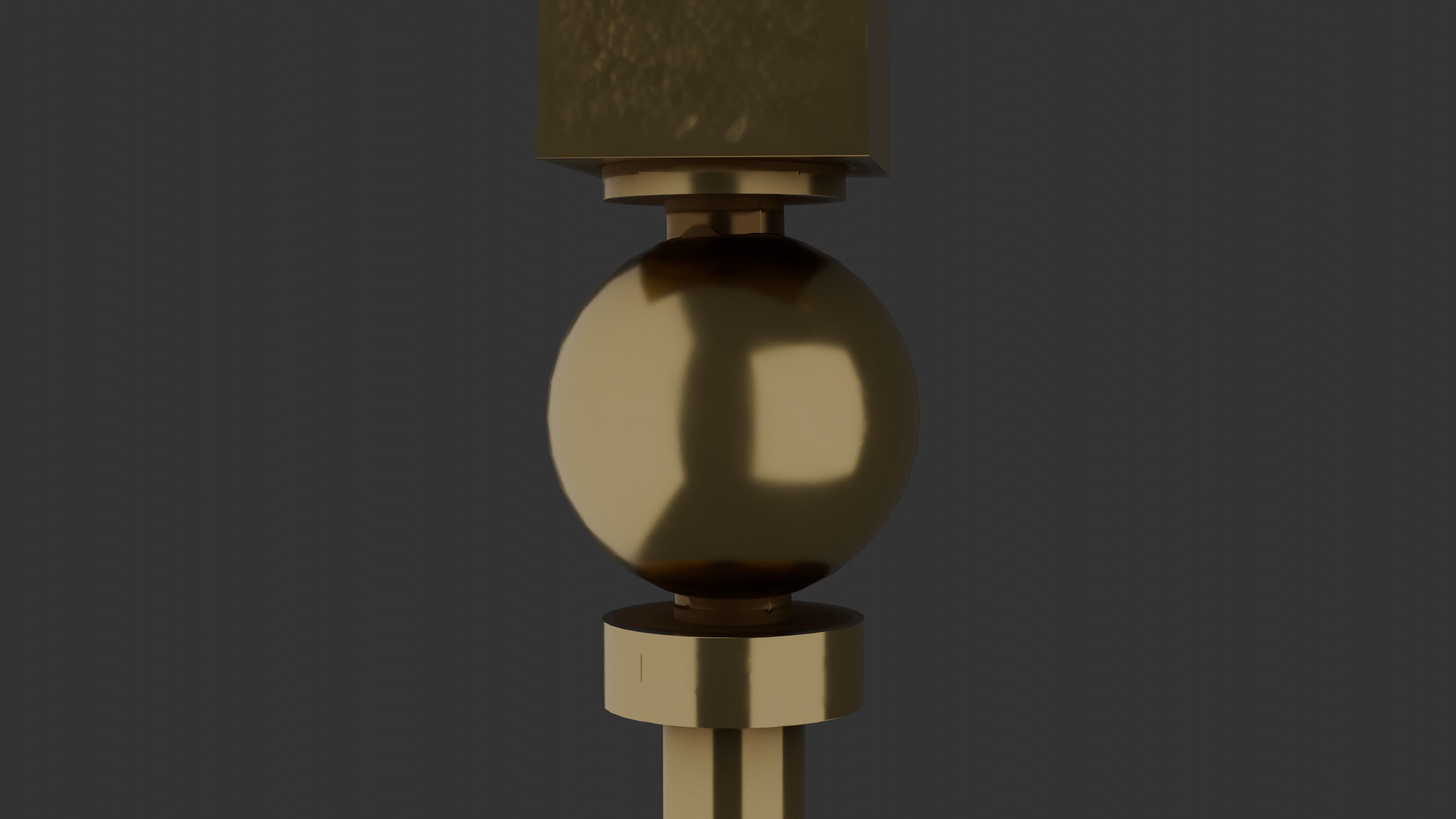 Papal Staff Low-poly 3D model_4