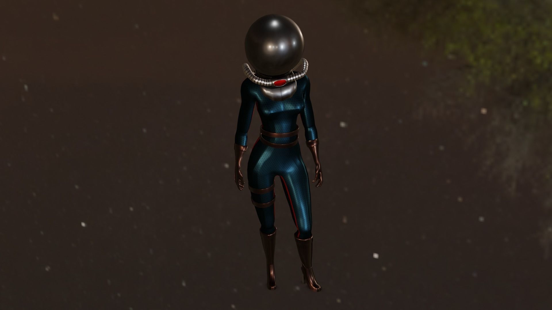 3D model Sci-Fi Astronaut Girl 3D Model VR / AR / low-poly | CGTrader