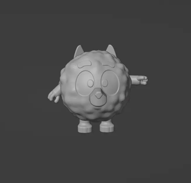 Pom pom Bluey friend 3D print model_0